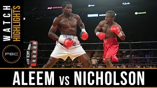 Aleem vs Nicholson HIGHLIGHTS July 29 2016  PBC on Spike [upl. by Nilla]