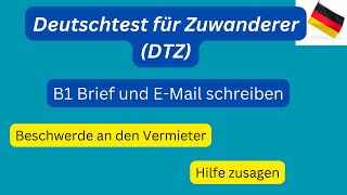 DTZ  Prüfung B1  Brief und EMail schreiben  Deutschprüfung [upl. by Novit]