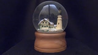 Ep 95  Wooden Base Lightouse Snow Globe Repair  Water change lifted figurine 10 Tbs glue [upl. by Solon]