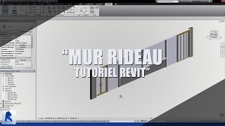 TUTO REVIT  Mur rideau [upl. by Annaesor218]