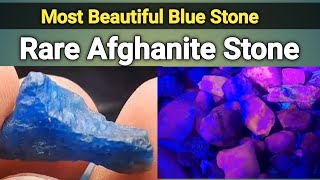 Gem Quality Afghanite Stone  Rare Crystals Afghanite  Most Beautiful Blue Stone [upl. by Hanser]