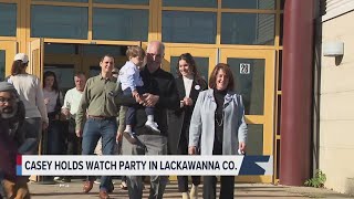 Casey hosts watch party in Lackawanna County [upl. by Ecirtap]