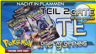 Pokemon Sonne und Mond  Nacht in Flammen  Booster Display Teil 2 Opening Unboxing [upl. by Aisyle]