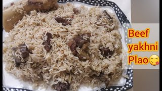 Beef yakhni plao recipe by foods tarka how to make beef yakhni plao beef plao bnany ka tarika [upl. by Ankeny870]