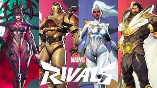 Marvel Rivals Alpha  All Characters amp Skins Showcase 4K 60FPS [upl. by Siroved]