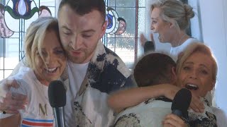 Sam Smith Surprises Fan In Her Living Room  Carrie amp Tommy [upl. by Lotz]