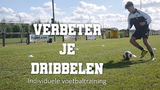 Verbeter je dribbelen met deze simpele oefeningen  individuele voetbaltrainingen [upl. by Iinde]