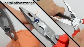 Knipex ElektroInstallationszange  Ein Werkzeug zum Schneiden Abisolieren Crimpen Greifen etc [upl. by Cleland454]