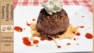 Pepper Crusted Filet Mignon Burger recipe [upl. by Dippold984]