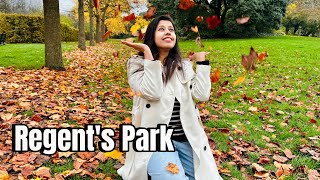 Regents Park London  The Royal park  Autumn walking [upl. by Aldus]