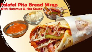 Falafel Pita Bread Wrap with Hummus and Hot sauce  Healthy amp Tasty Diwali Special Recipe [upl. by Iver]