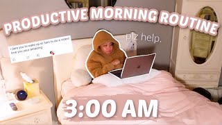 INSANELY PRODUCTIVE 3 AM MORNING ROUTINE [upl. by Koppel]