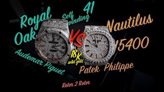 NAUTILUS 15400 VS ROYAL OAK SELF WINDING 41MM LUG 2 LUG Patek Philippe Audemars Piguet [upl. by Anne-Corinne]