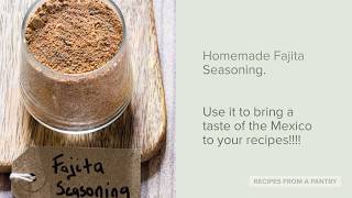 How To Make Fajita Seasoning Recipe [upl. by Harak835]