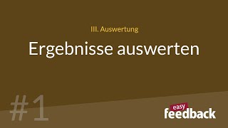 1 Umfrageergebnisse auswerten  easyfeedback [upl. by Moffat]