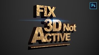 How to fixing 3D not active on photoshop [upl. by Aneehsit]