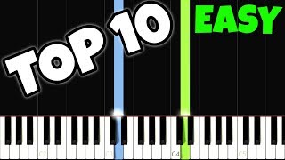 Top 10 Easy Piano Songs for the Complete Beginners [upl. by Llatsyrc]