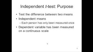 Independent ttest  Explained Simply [upl. by Linetta]