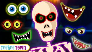 Spooky Scary Skeletons Missing Face Song  More Kids Songs And Nursery Rhymes  Teehee Town [upl. by Rouvin612]