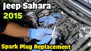 How to replace spark plug on Jeep Wrangler 2015 [upl. by Rexford]