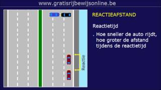 GRATIS RIJBEWIJS ONLINE 14 Rijbewijs B  STOPAFSTAND  REMWEG  REACTIEAFSTAND [upl. by Dasya209]