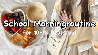 1018 years old school morning routine simple and productive ✨ [upl. by Cully]