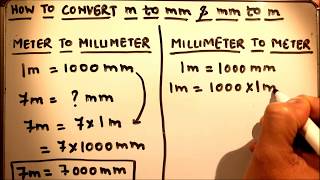 HOW TO CONVERT METER TO MILLIMETER AND MILLIMETER TO METER [upl. by Pare]