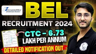 BEL Recruitment 2024  CTC  673 lakhs Per Annum🔥🥳  BEL EAT Recruitment 2024 [upl. by Aerdno502]