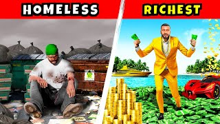 HOMELESS to RICHEST MAN in GTA 5 [upl. by Napier]