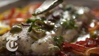 Roasted Hake With Sweet Peppers  Melissa Clark Recipes  The New York Times [upl. by Senga176]