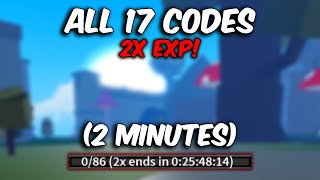 All 17 2x  DOUBLE EXP  Codes In 2 Minutes Blox Fruits [upl. by Power]