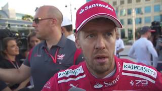 2017 Azerbaijan  PostRace Hamilton Vs Vettel Reaction [upl. by Dietsche594]