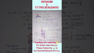 PROTEASOME amp ITS TYPES DETAILED NOTES  CSIRNET  GATEMSC BSC BIOCHEMISTRY LECTURE [upl. by Merla665]