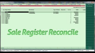 Reconcile sale register [upl. by Maxima745]