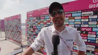 Sonny Colbrelli  Interview at the start  Stage 16  Giro dItalia 2022 [upl. by Imac606]