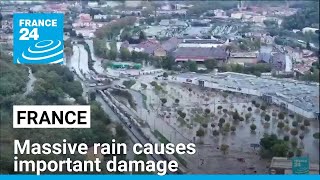 Torrential rain in France causes floods that block roads and railways • FRANCE 24 English [upl. by Fuller718]