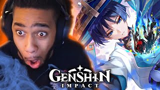 SCARAMOUCHE GOT ME SCREAMING Pause  Genshin Impact 33 Trailer Reaction [upl. by Chiaki]