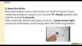 Baxi Boiler Not Working No Lights Heres How To Fix [upl. by Millie]