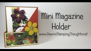 Mini Magazine Holder for cards using Botanical Gardens from StampinUp [upl. by Shargel]