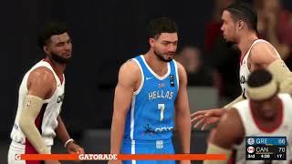 NBA 2K24 Full Gameplay GREECE vs CANADA  NBA 2K24 Paris Olympics Mode PS4 Simulation [upl. by Ahsiaa]