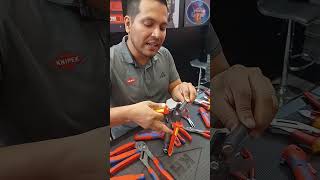 Como cortar cable 20 con pinza Knipex 95 18 225 electricity knipex tools diy tips cable luz [upl. by Illom910]