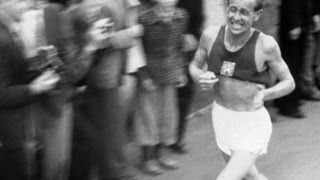 Emil Zátopek Wins 5000m 10000m amp Marathon Gold  Helsinki 1952 Olympics [upl. by Lanfri]