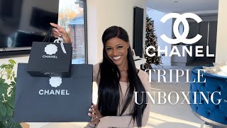 Luxury CHANEL HAUL Triple Unboxing and Review  EARRINGS BROOCH SCARF STOLE [upl. by Summer]