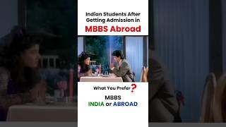 Indian Medical Students After Getting Admission In MBBS Abroad mbbs mbbsmemes funnyshorts [upl. by Nosidam]