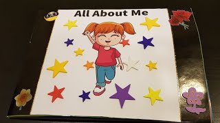 Scrap book idea for Kindergarten All about me bookak scrapbook [upl. by Amleht469]