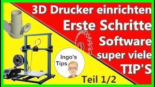 Creality CR10S Aufbau Anleitung alle Tipps erste Schritte Druck mit Cura Tinkercad 12 IngosTipps [upl. by Hamer3]