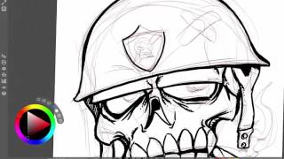 Sarge Skull with Sketchable [upl. by Ynnelg]