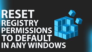 How to reset the entire registry permissions to default in any Windows [upl. by Ydnim]