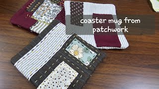 I made a patchwork mug coasters handmade patchwork [upl. by Delcina]