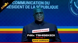 BRIEFING PRESSE AVEC LE PRÉSIDENT FELIX TSHISEKEDI [upl. by Berny]